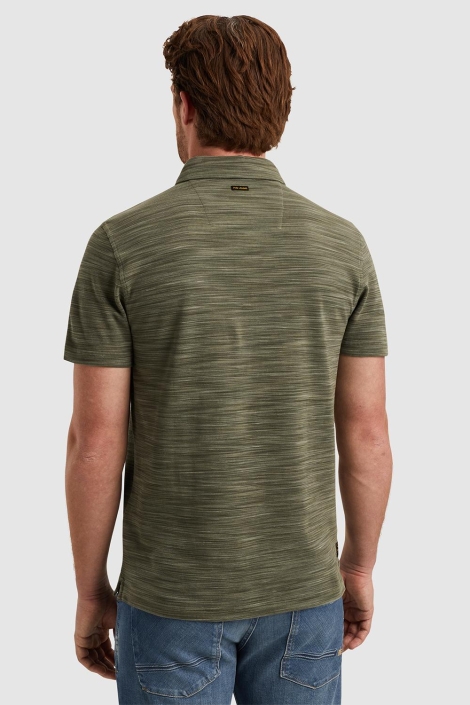 PME legend short sleeve polo stripe space dye